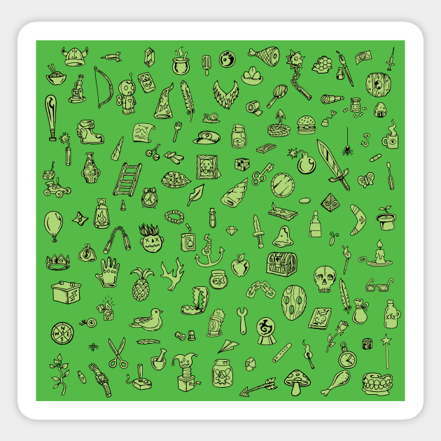 Inventory Items on Green Sticker by bangart